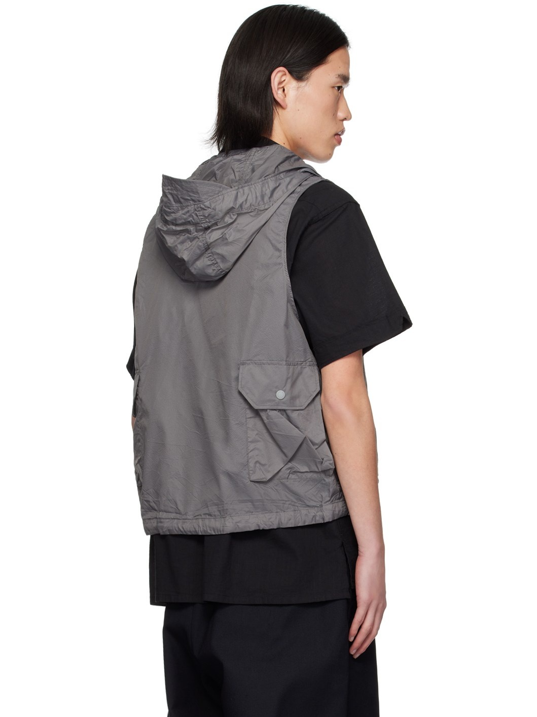 Gray Hooded Vest - 3