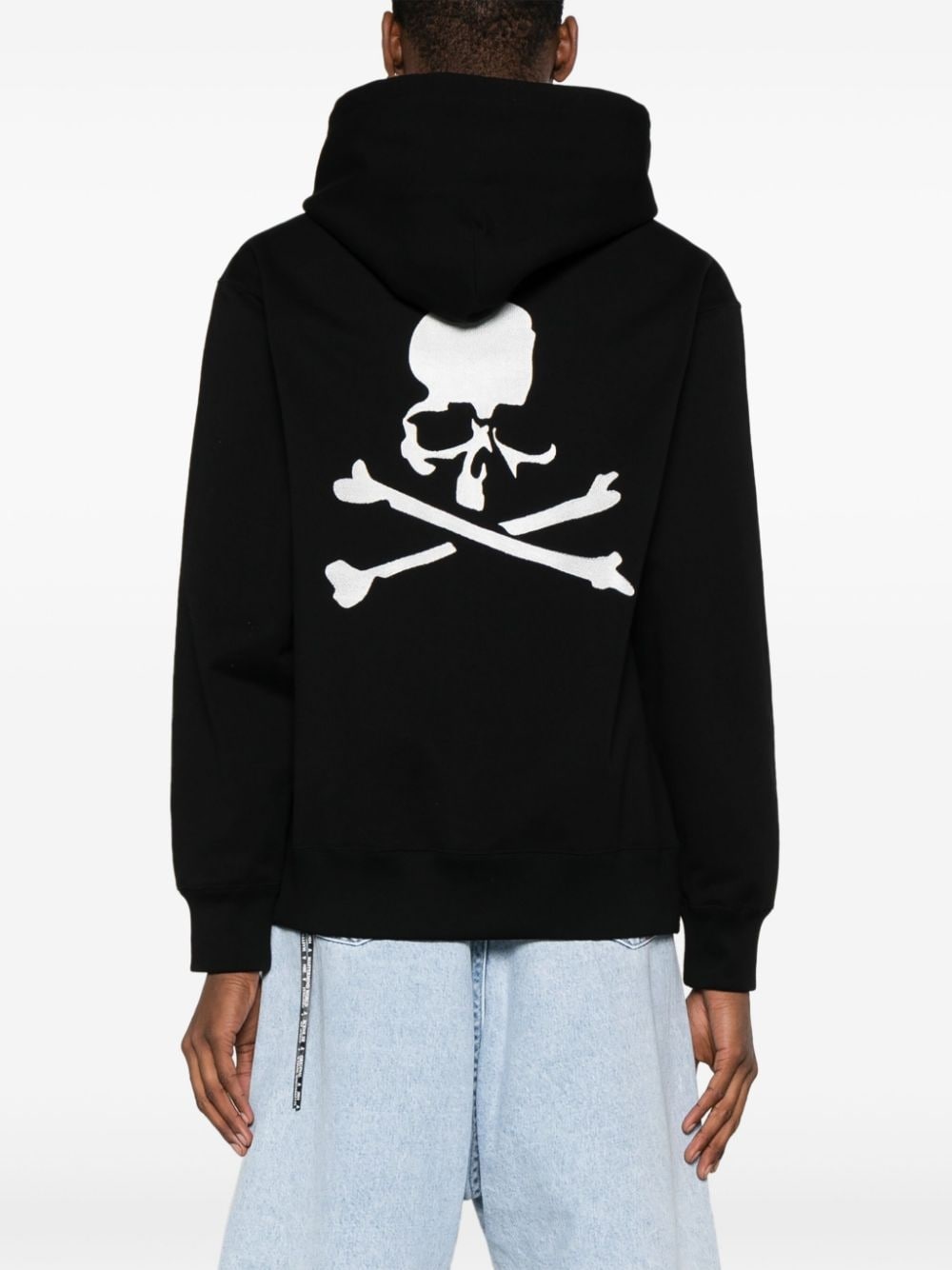 Skull-print cotton hoodie - 4