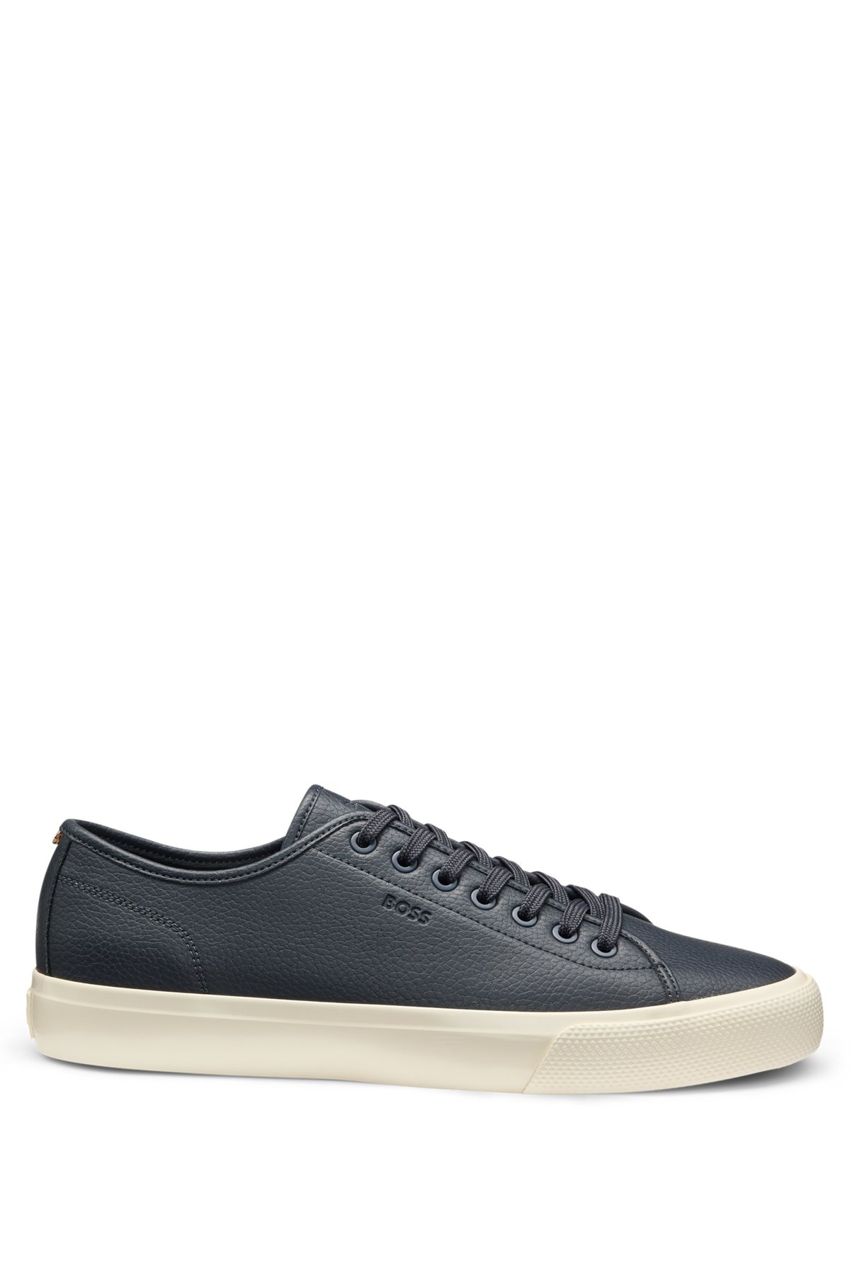 LOW-TOP TRAINERS IN GRAINED FAUX LEATHER - 1