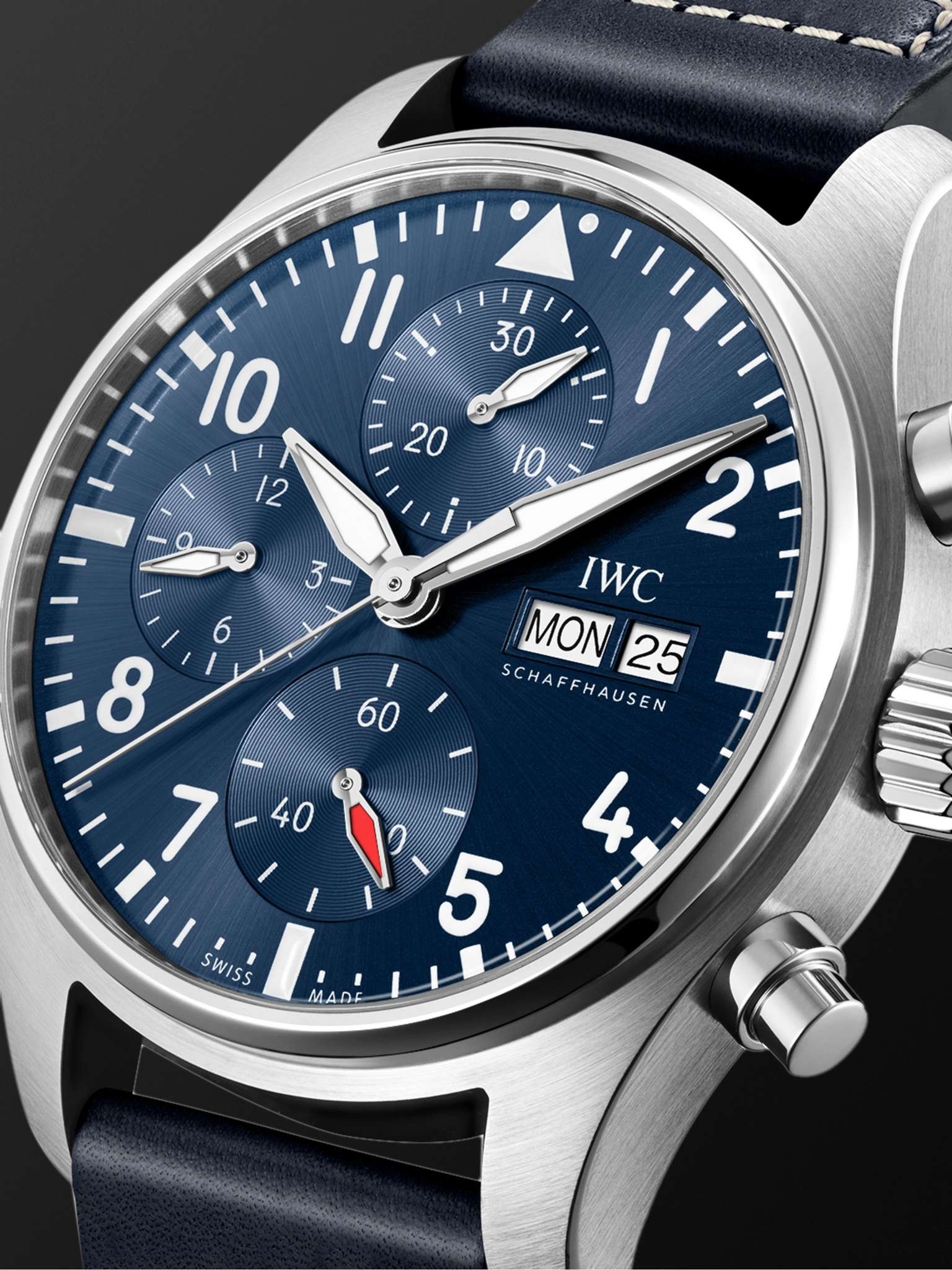 Pilot's Watch Automatic Chronograph 41mm Stainless Steel and Leather Watch, Ref. No. 	IW388101 - 2