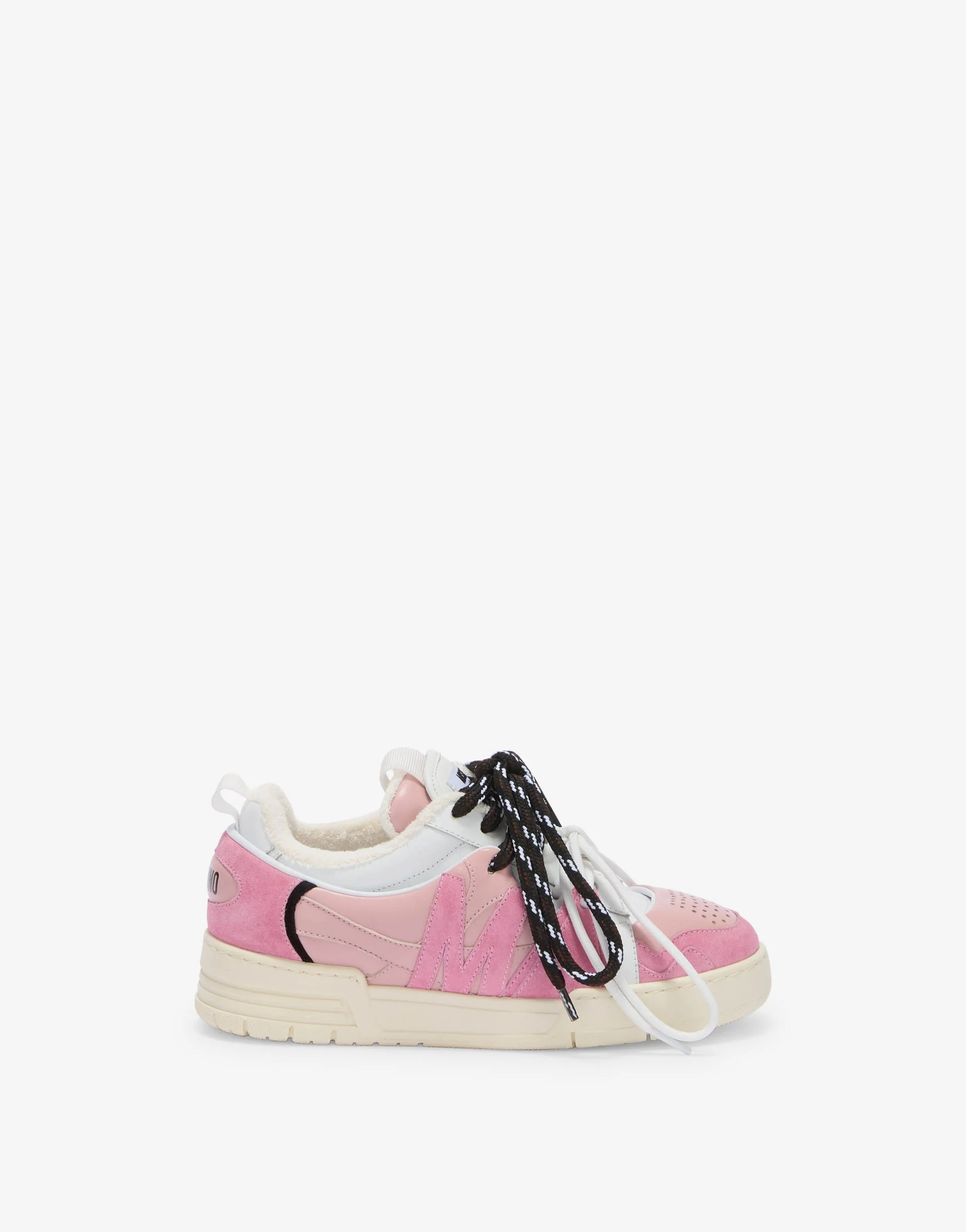 CALFSKIN AND SUEDE SNEAKERS - 1