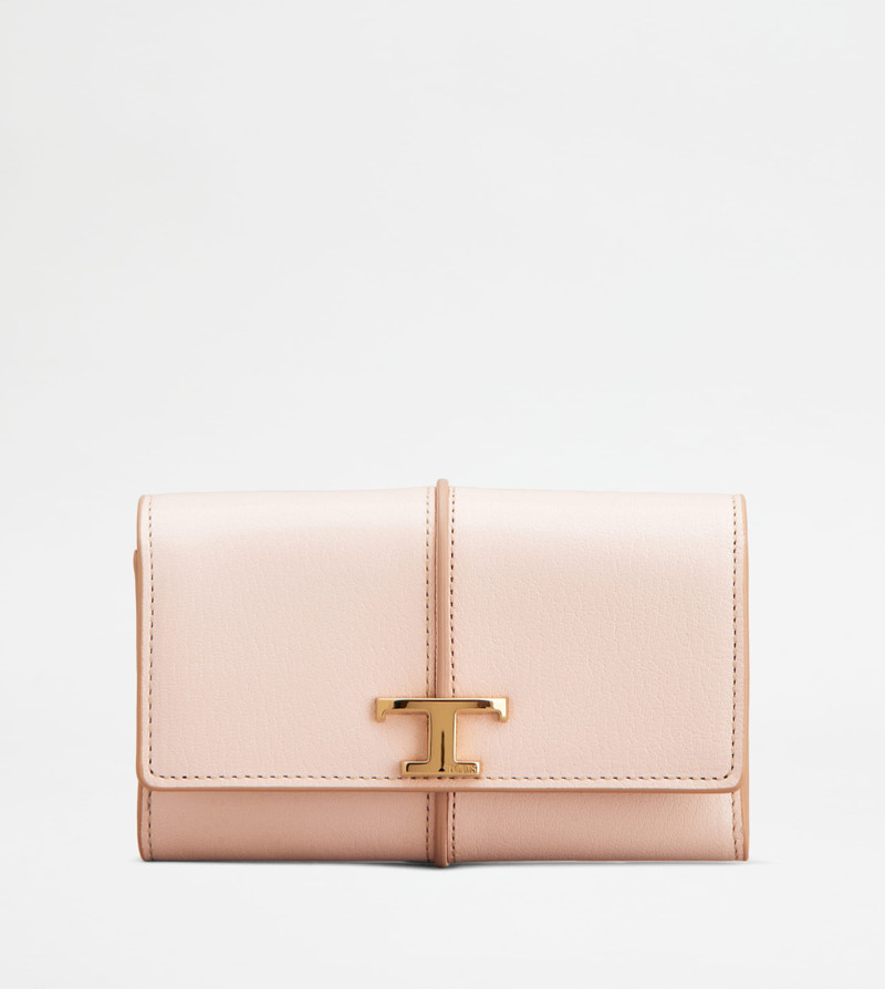 T TIMELESS WALLET IN LEATHER - PINK 1