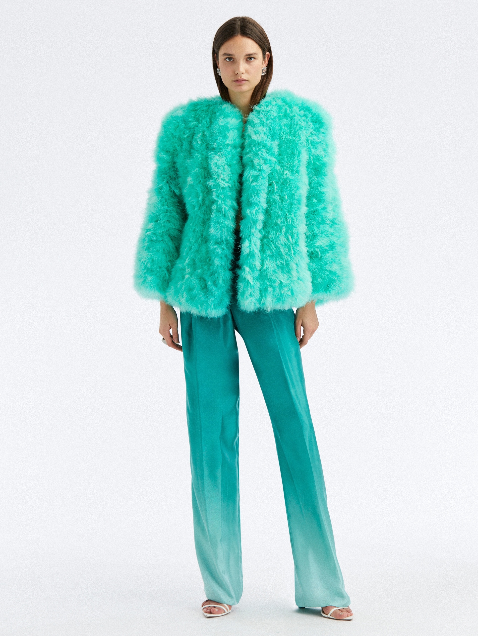 MARABOU FEATHER COAT - 2
