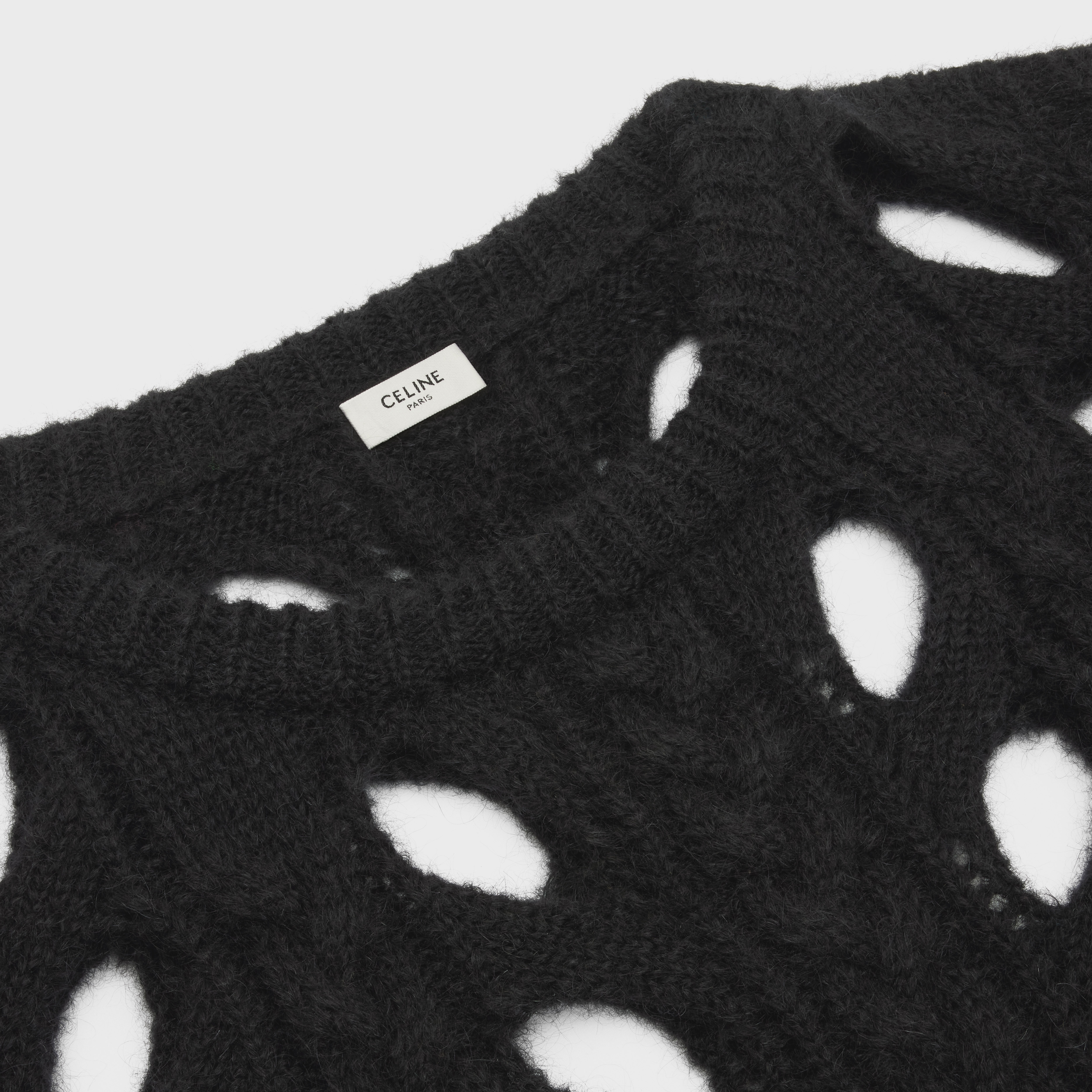 BOXY SWEATER IN CABLE-KNIT MOHAIR - 3