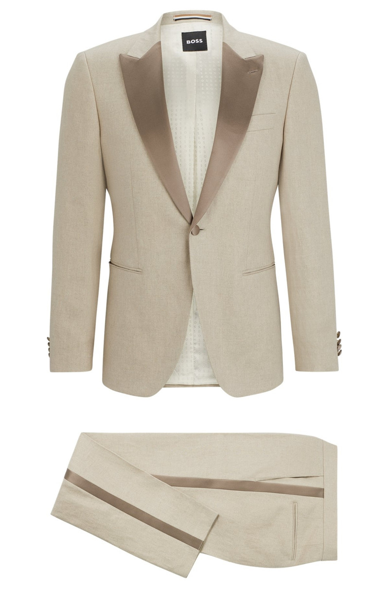 SLIM-FIT TUXEDO IN MICRO-PATTERNED LINEN 9