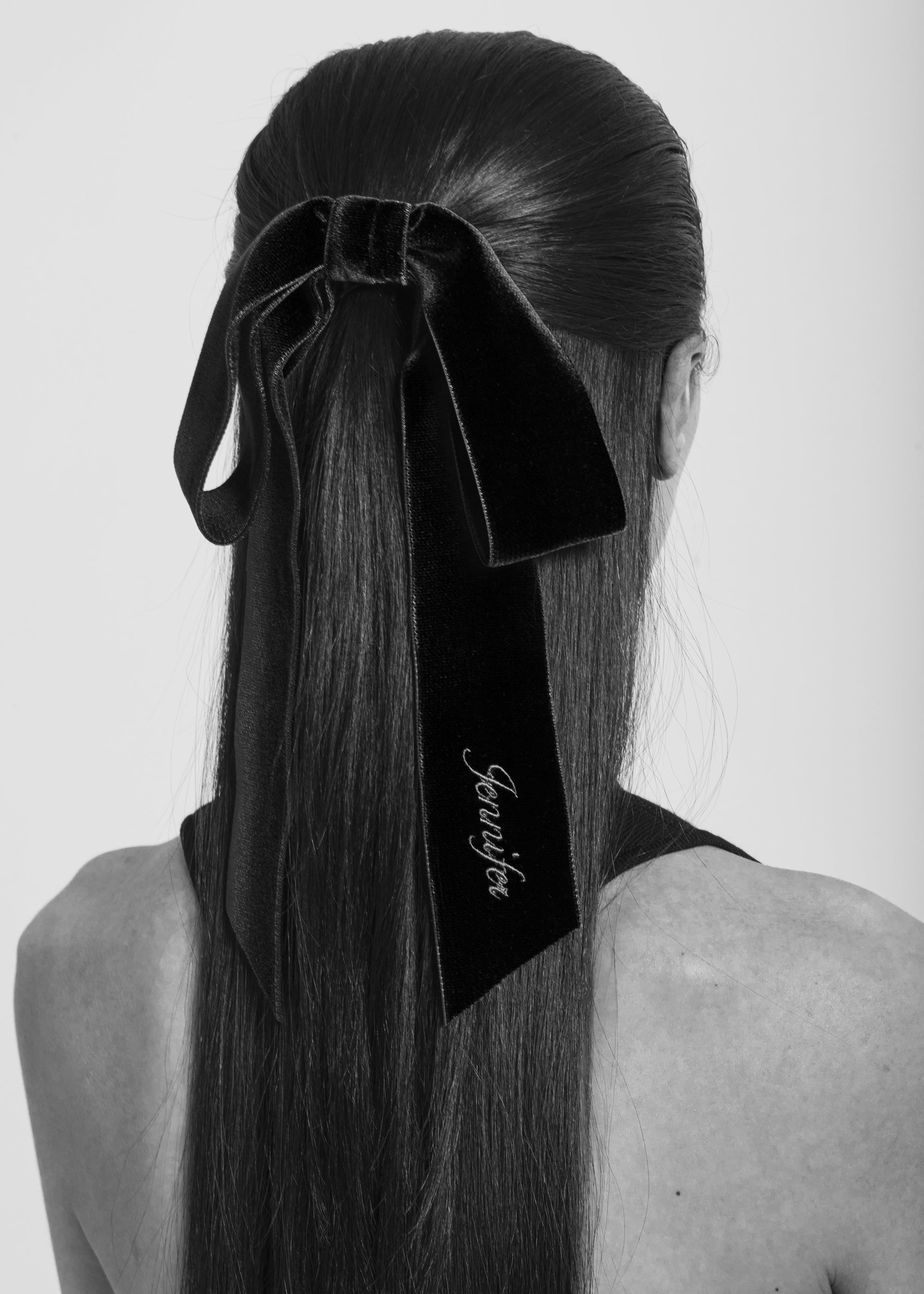 Monogram Adley Velvet Bow Barrette - 3