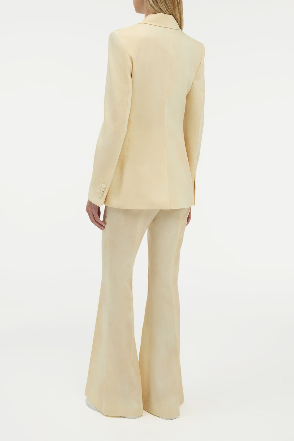 Leiva Blazer in Ivory Virgin Wool - 5