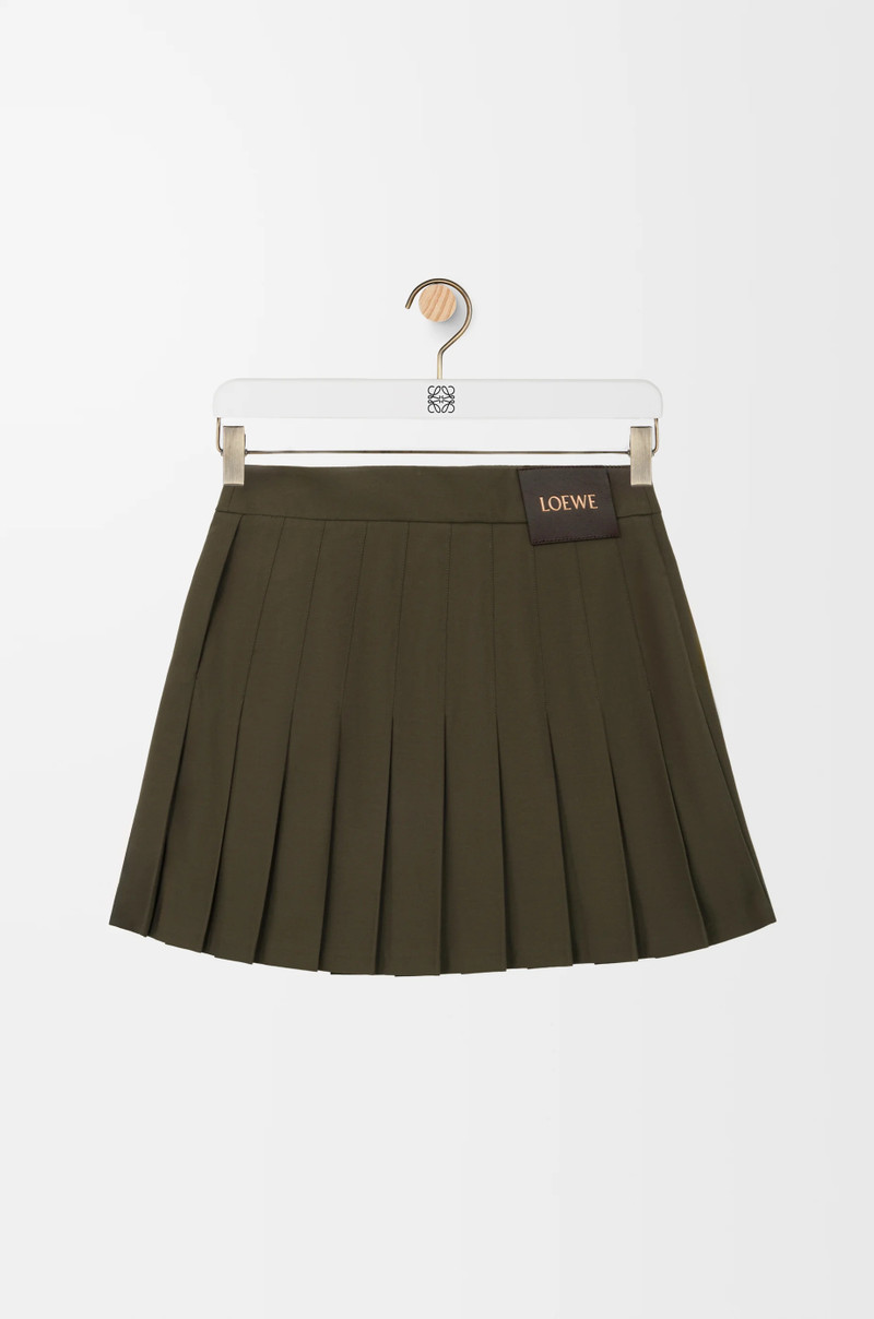 Loewe Pleated mini skirt in cotton blend outlook