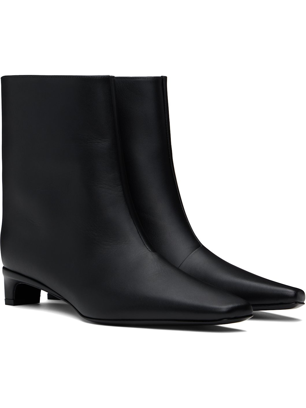Black Celine Leather Ankle Boots - 4