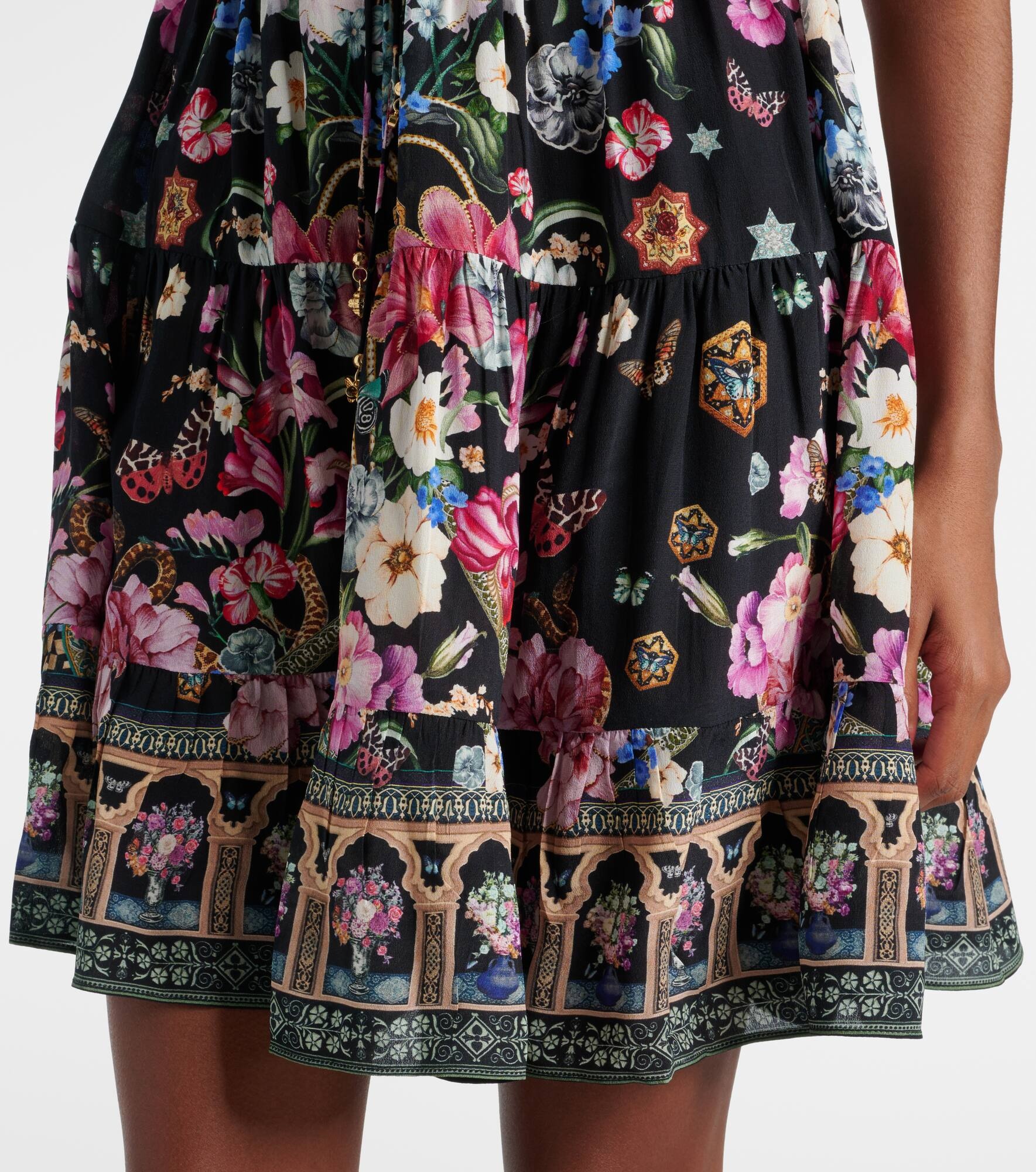 Crystal-embellished silk minidress - 5