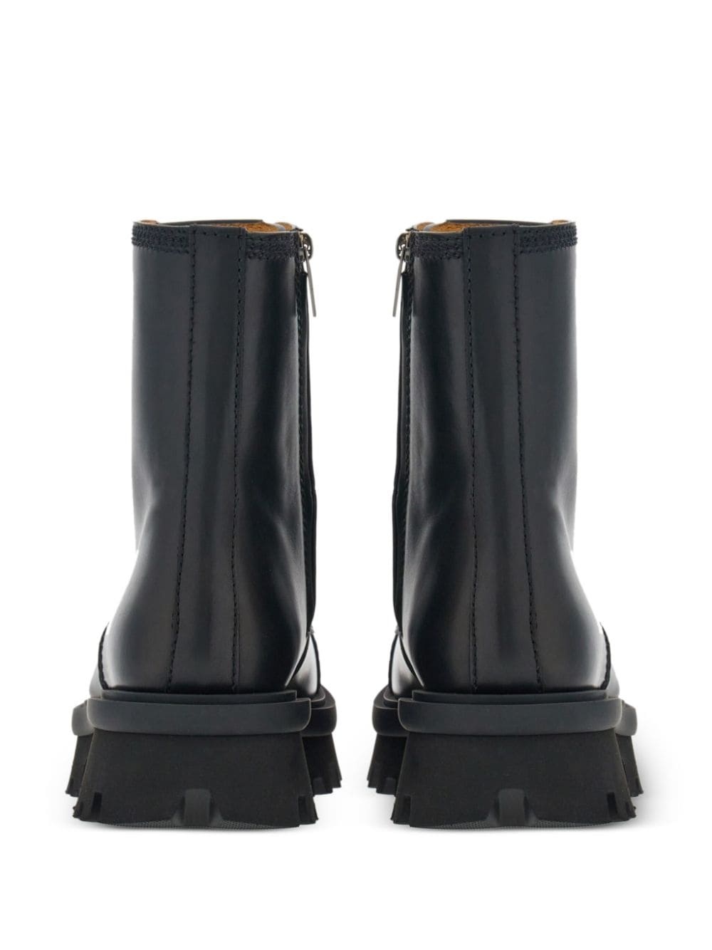 lace-up leather boots - 3