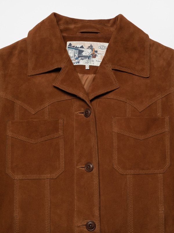 Peggy Suede Jacket Cognac - 4