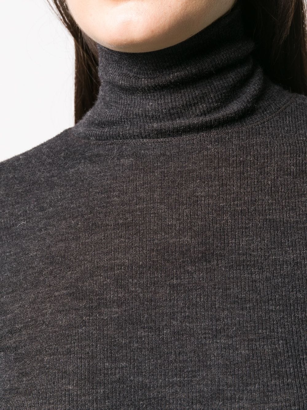 turtle neck ribbed jumper - 5