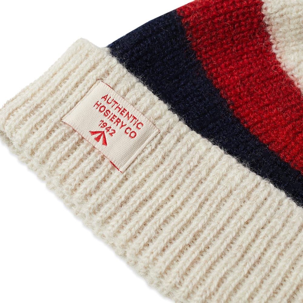 Nigel Cabourn Striped Pom Pom Beanie - 2