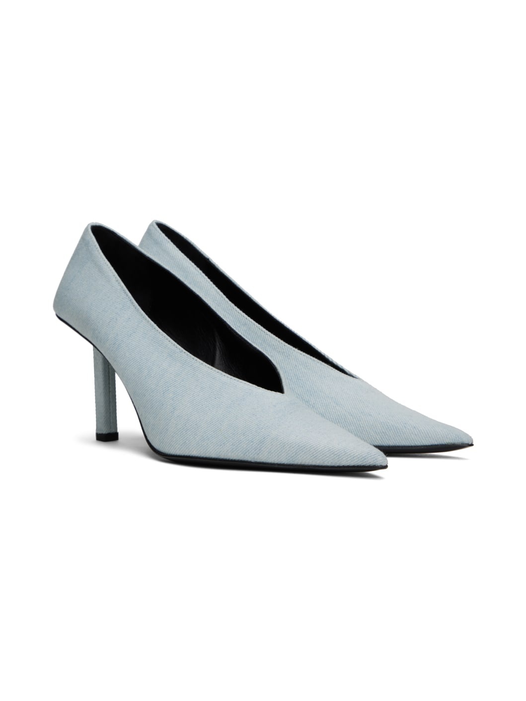 Blue Pointy Heels - 4