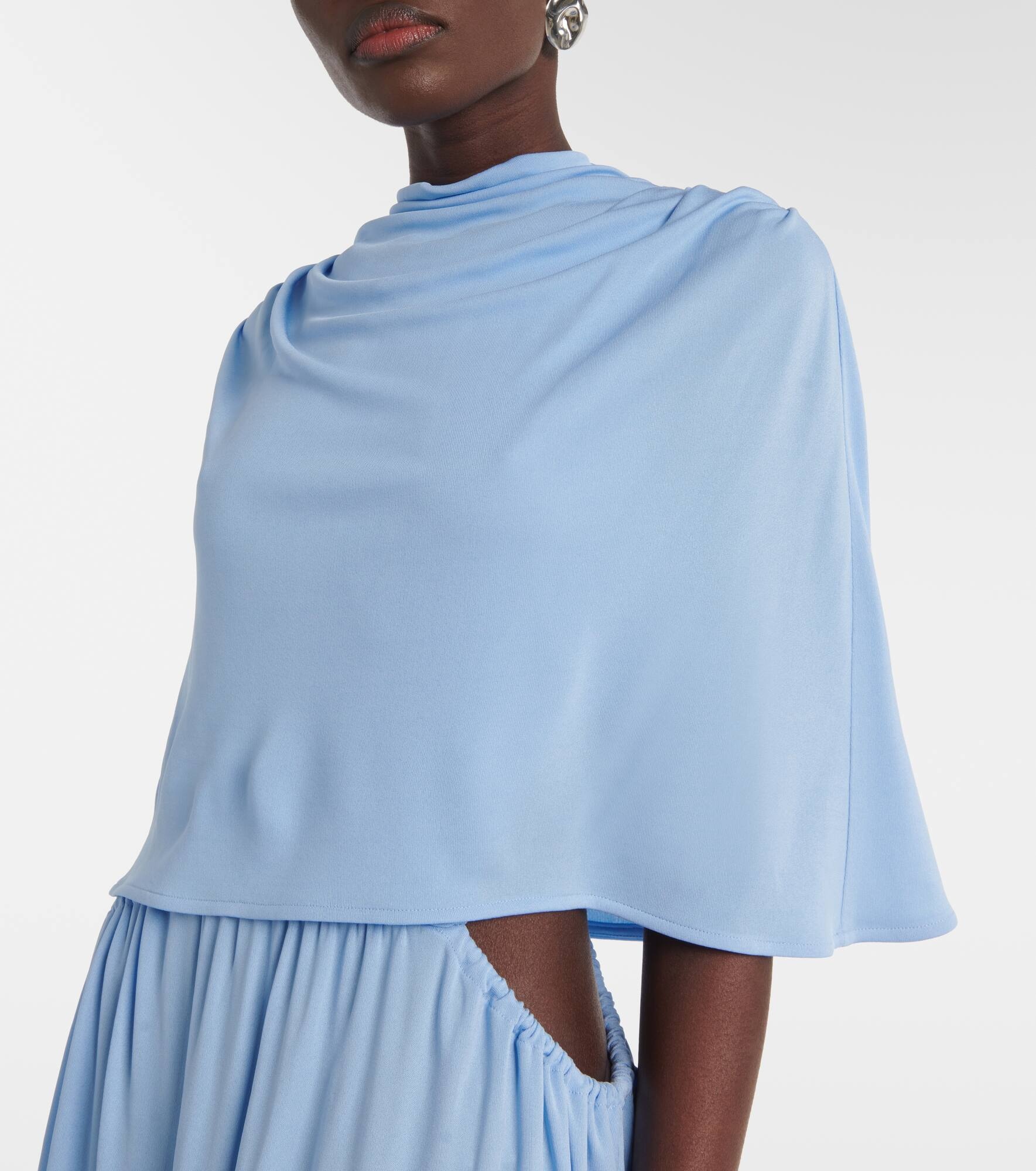 Frankie caped jersey maxi dress - 4