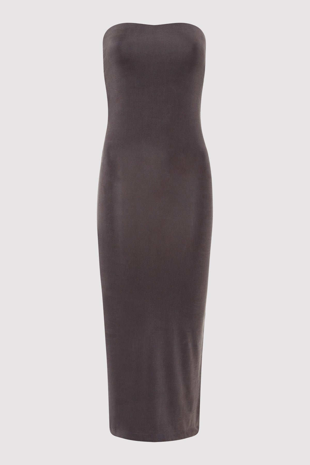 Strapless Jersey Midi Dress - Graphite - 6