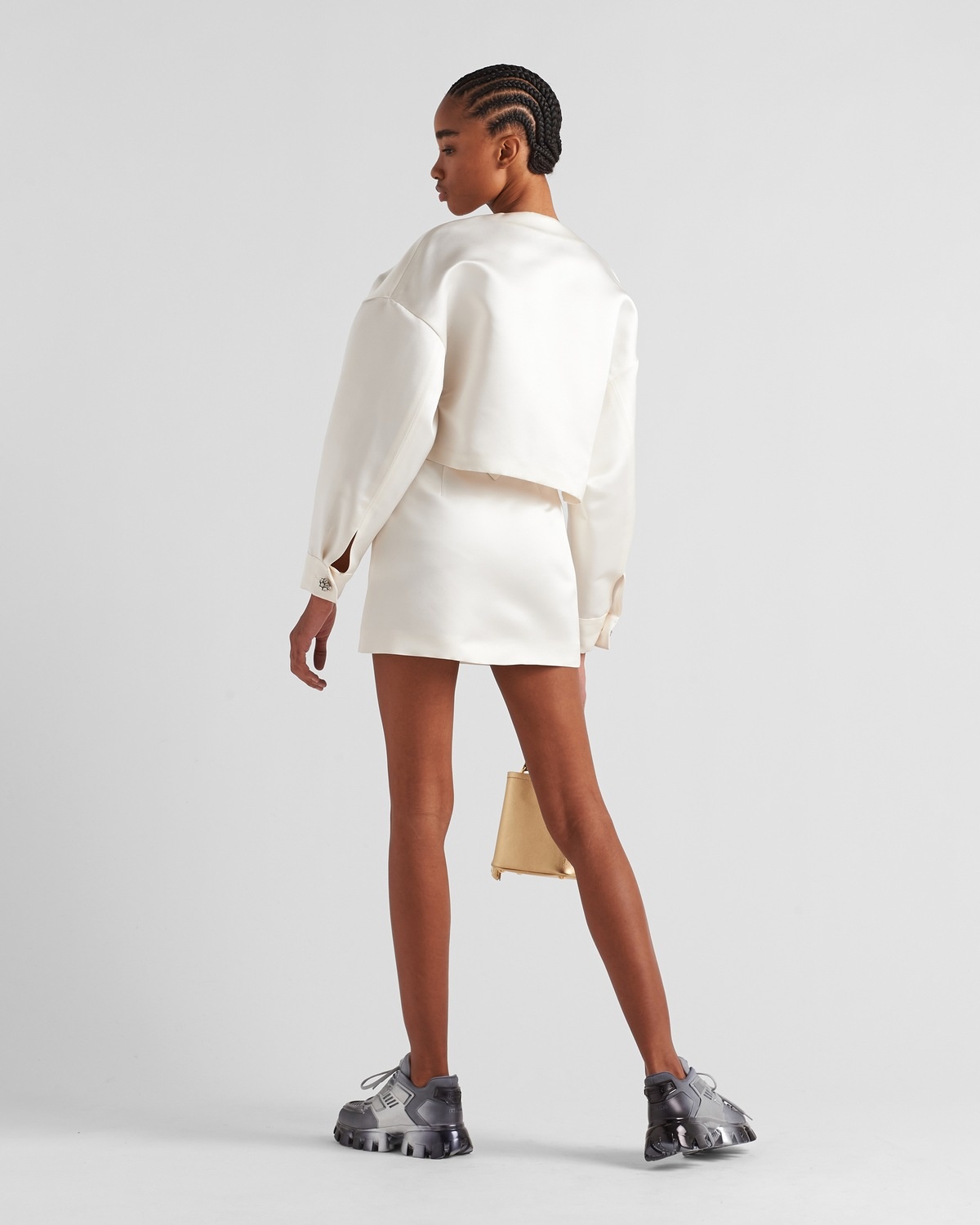 Single-breasted double satin jacket - 5