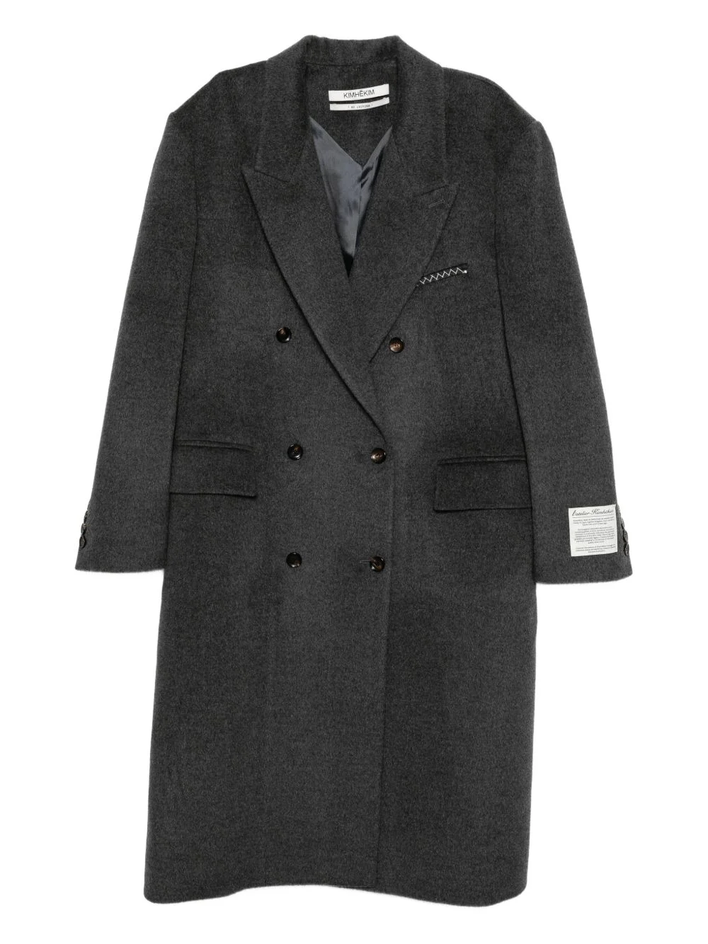 double-breasted wool-blend coat - 1