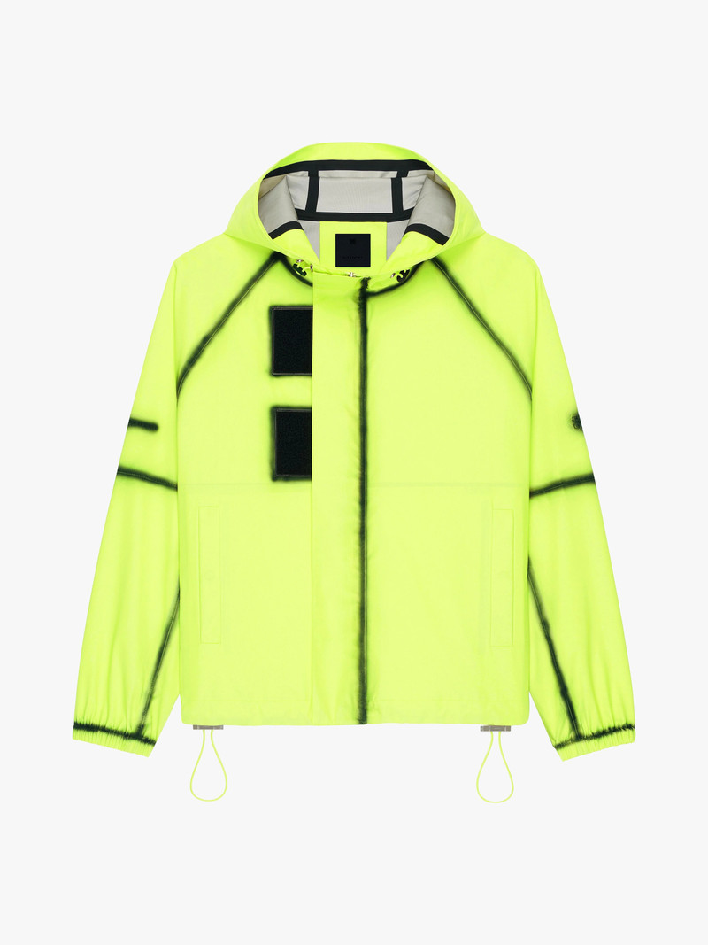 TAG EFFECT CLOWN PRINTED HOODED WINDBREAKER - 1