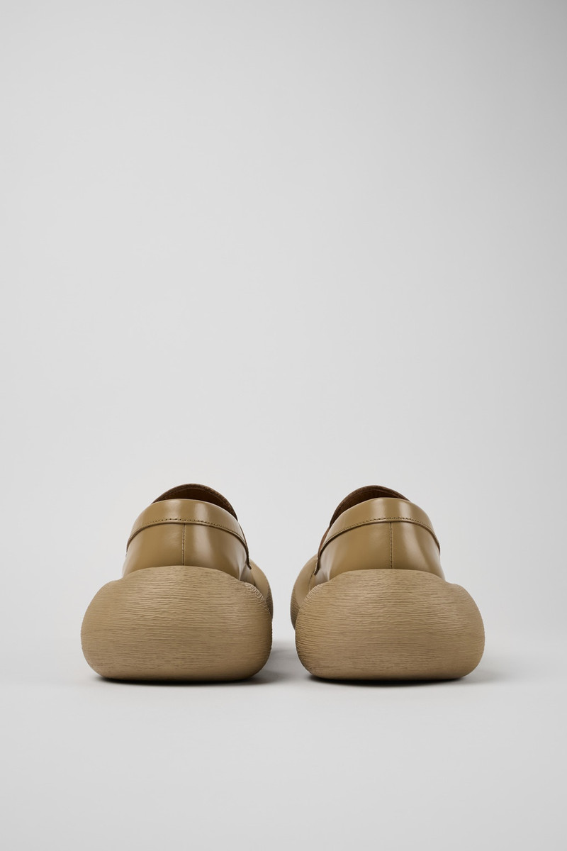 CAMPERLAB Beige Leather Loafers outlook
