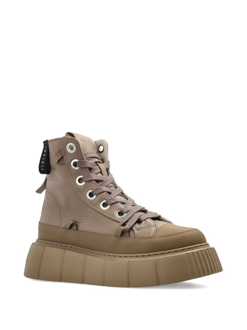 INUIKII lace-up platform boots outlook