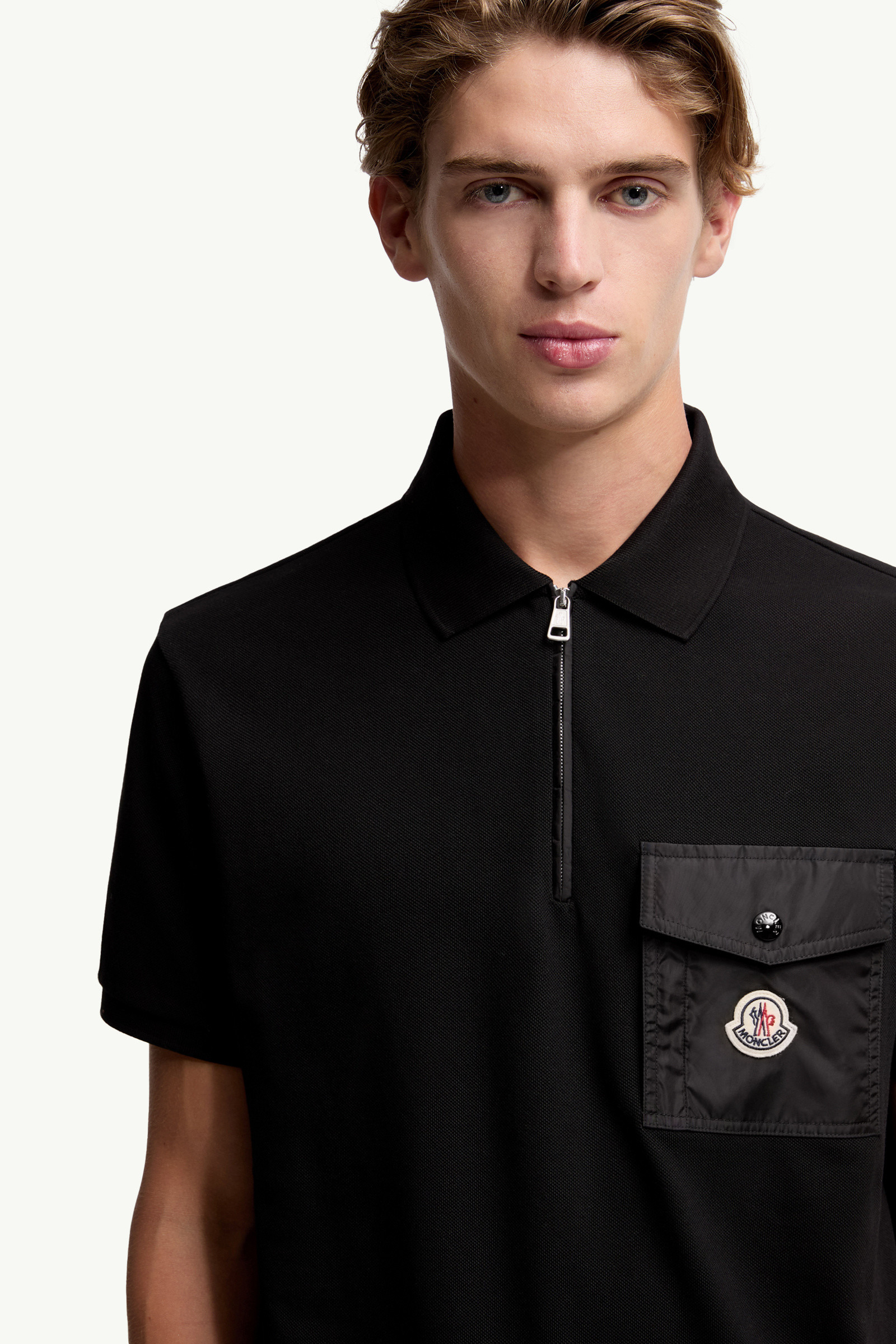 Cotton Piquet Polo Shirt with Pocket - 6