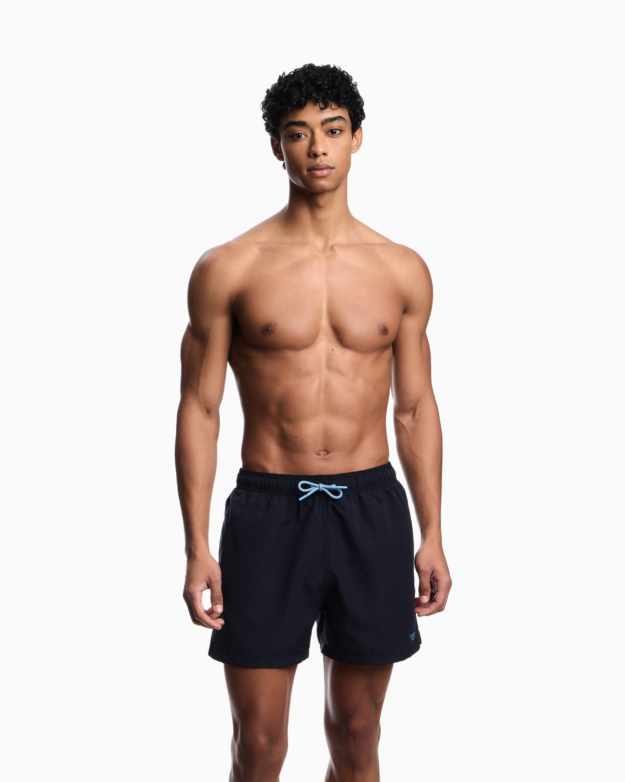 SWIM SHORTS WITH TWO-TONE EAGLE EMBROIDERY - 2