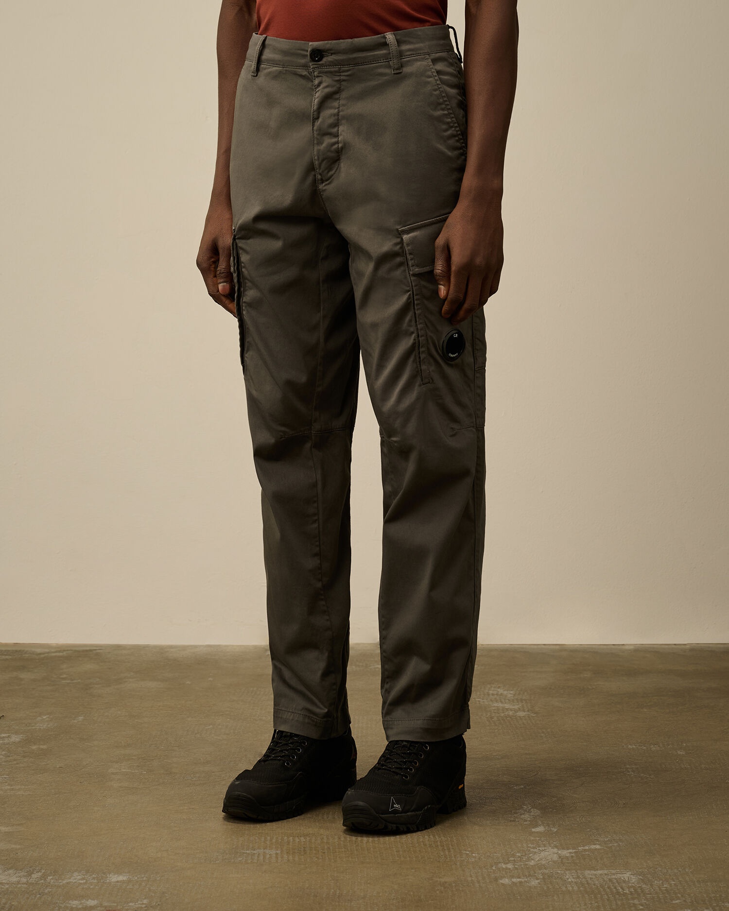 C.P. Company Stretch Sateen Loose Cargo Pants | REVERSIBLE