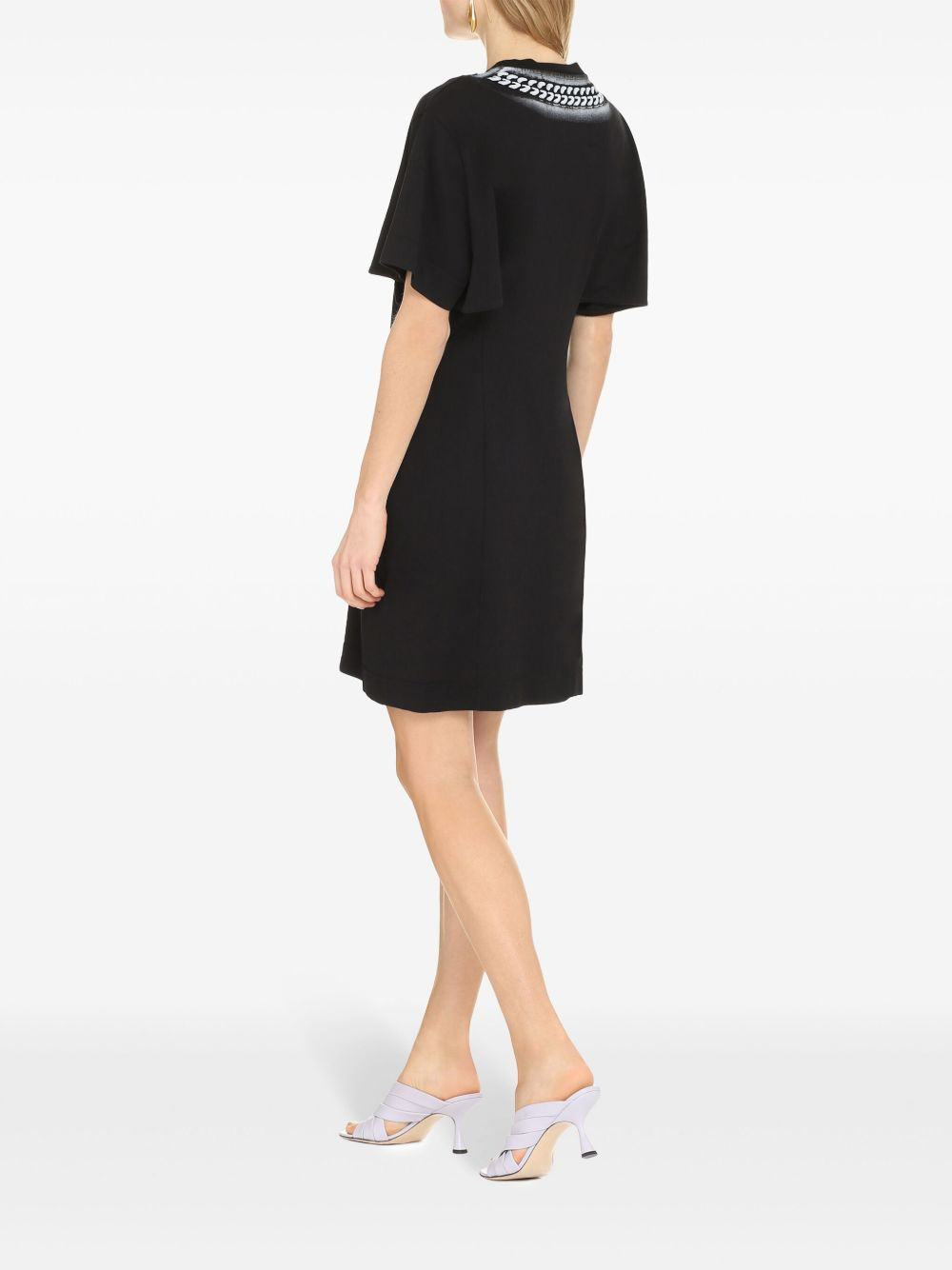 chain-print T-shirt dress - 3