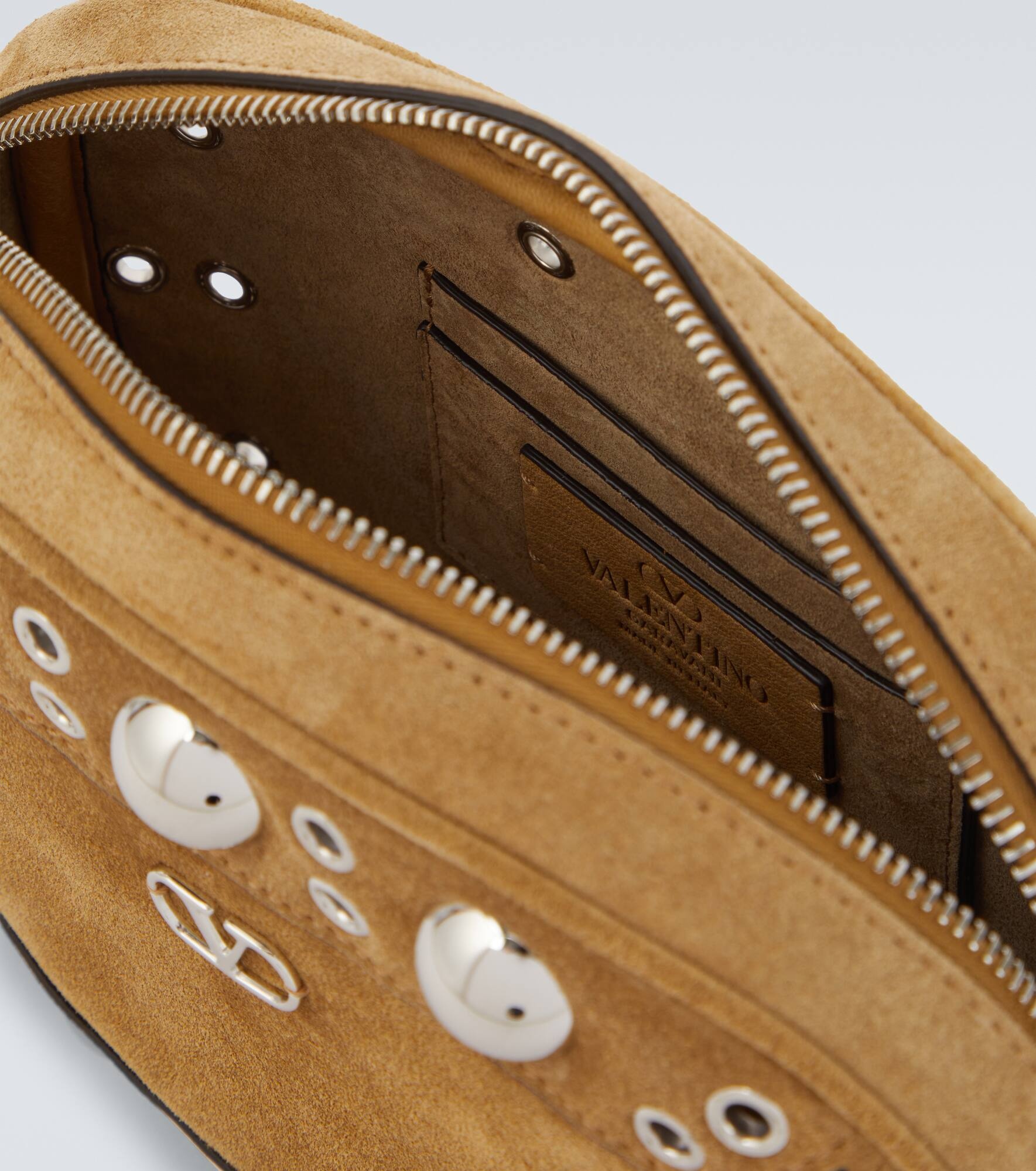 Nellcôte studded suede crossbody bag - 4