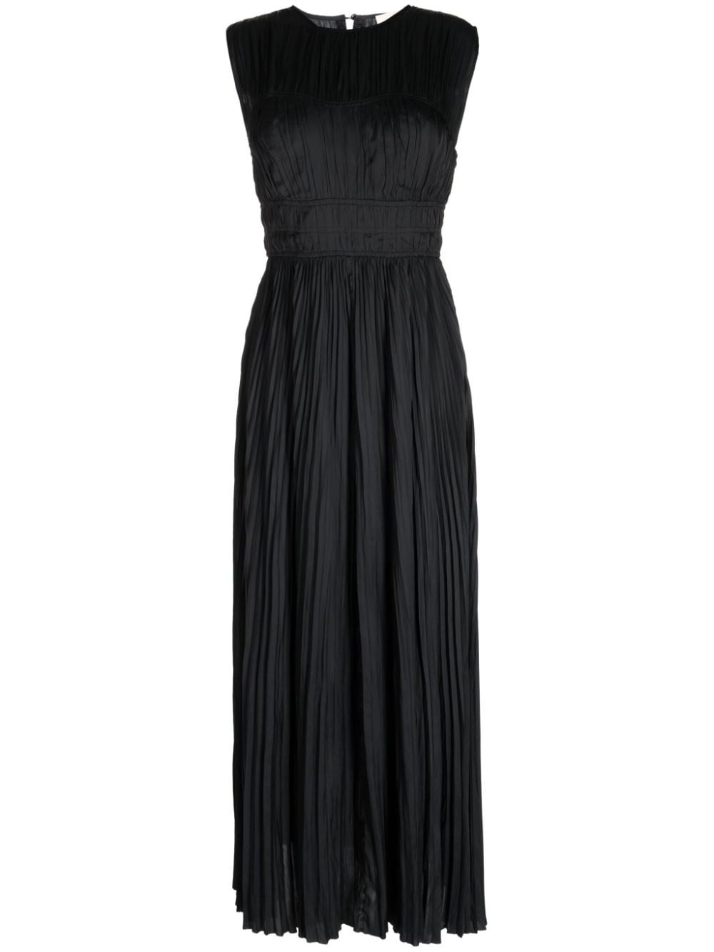 Delia plissÃ© satin gown dress - 1