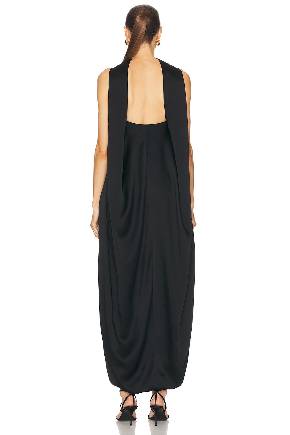 Crepe Satin Maxi Dress - 4