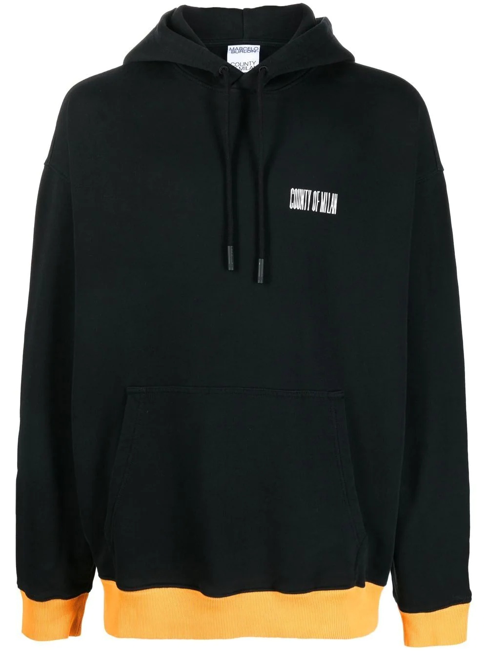 logo-print cotton hoodie - 1