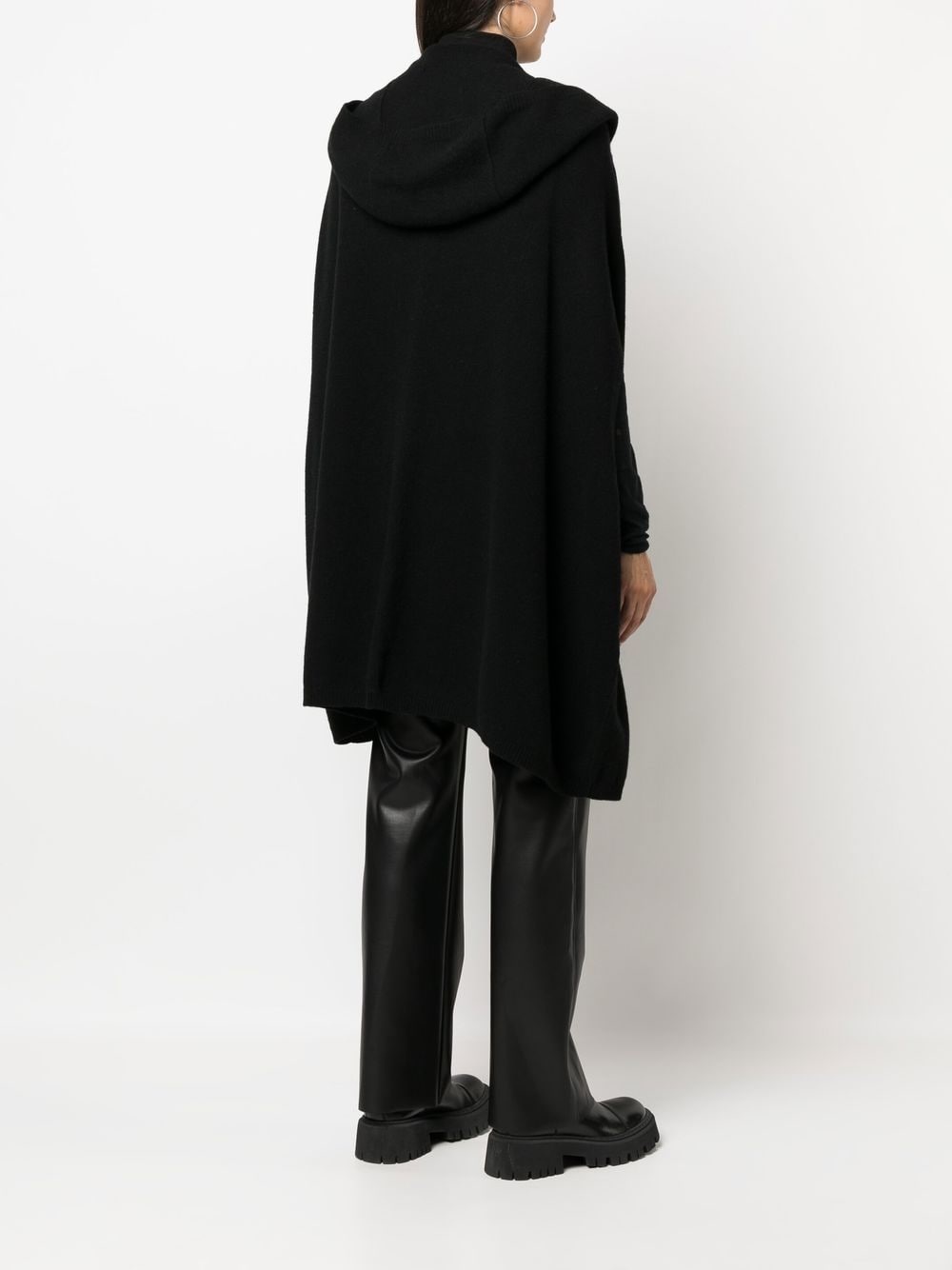 hooded knitted cardi-coat - 4