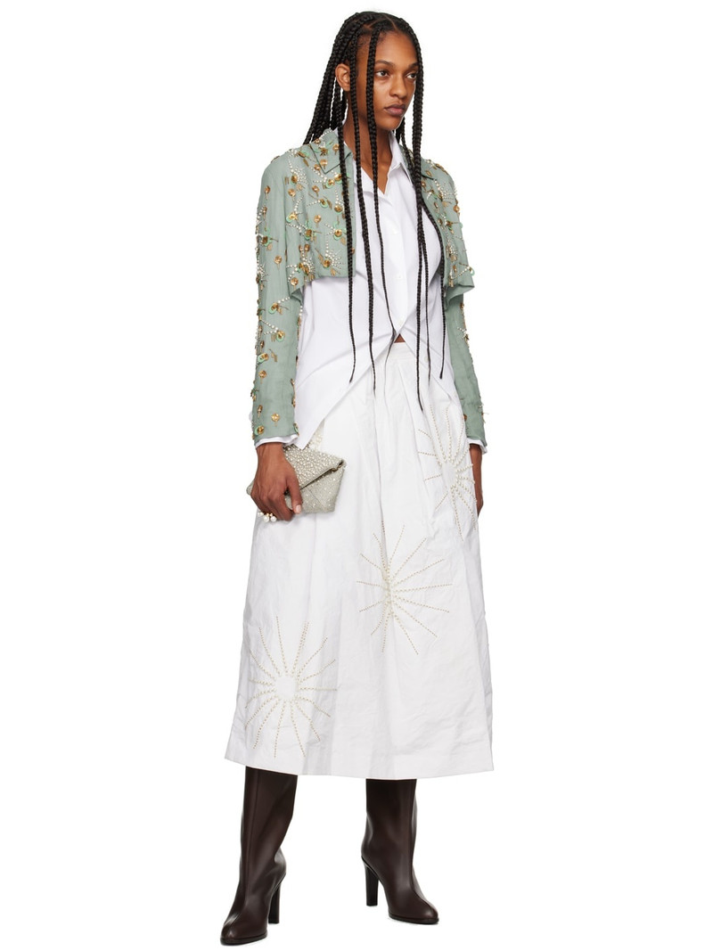 Dries Van Noten Blue Beaded Jacket outlook