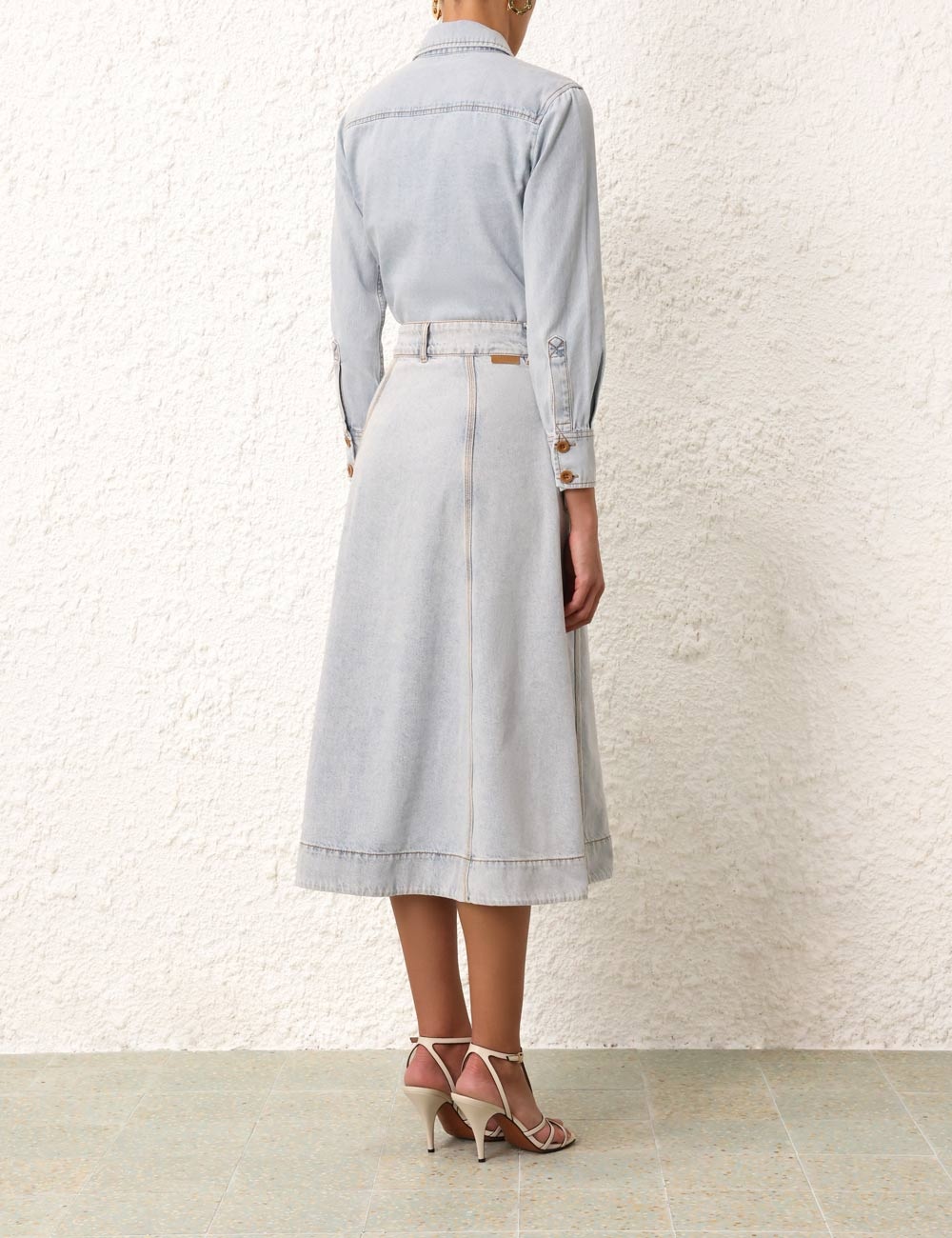AUGUST A LINE DENIM SKIRT - 4