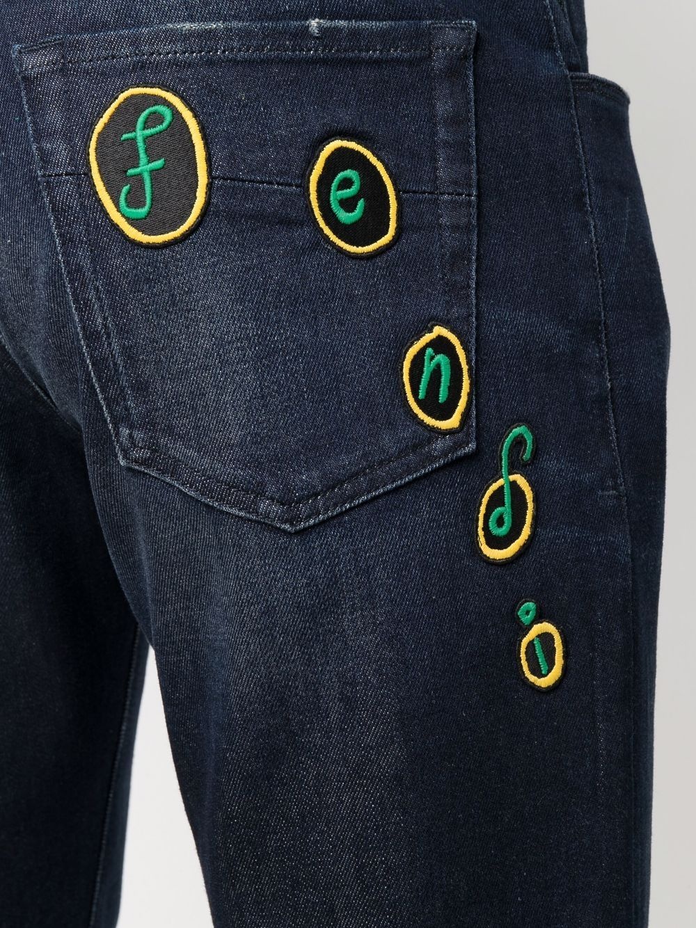 logo-embroidered straight-leg jeans - 5