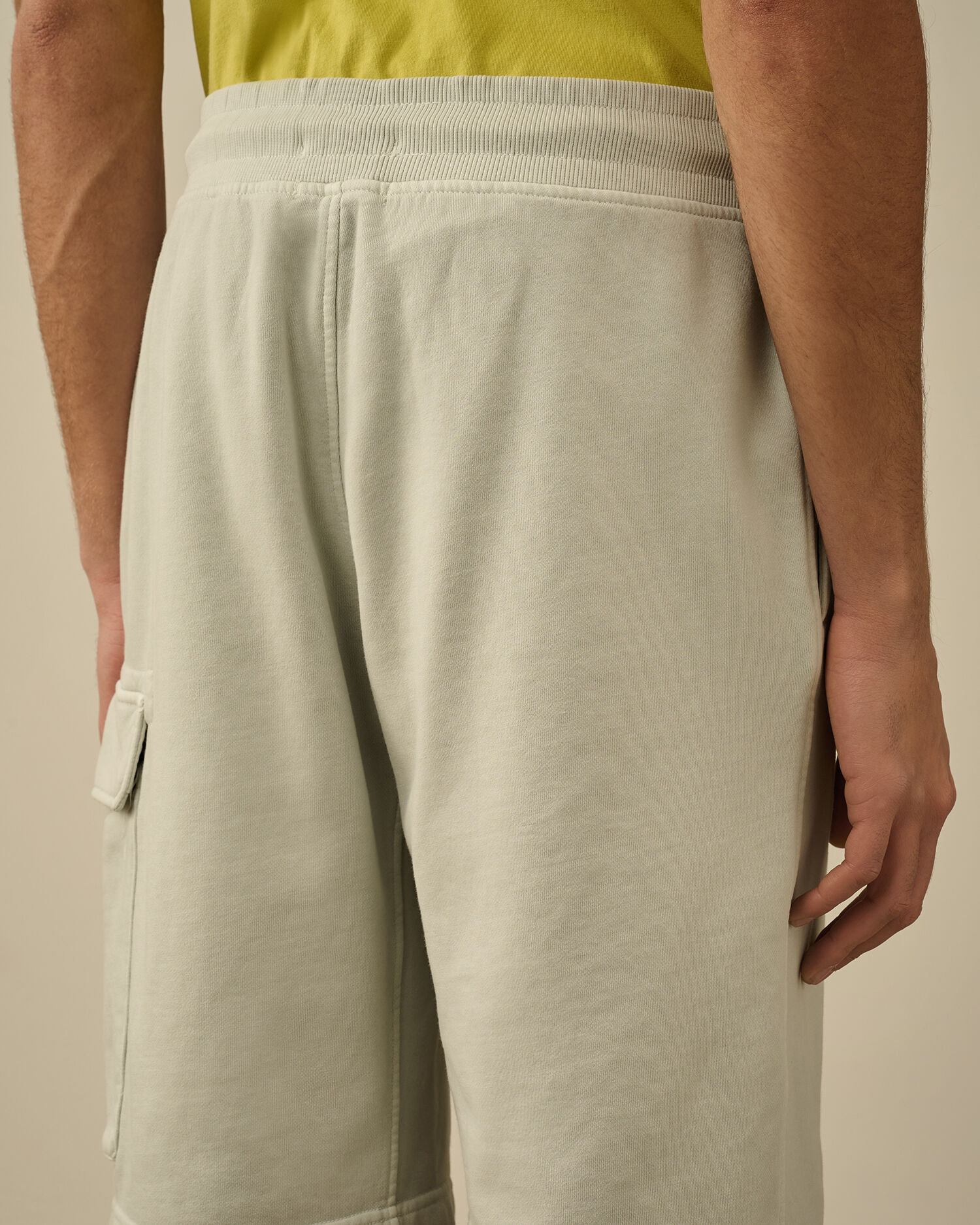 Cotton Diagonal Fleece Cargo Shorts - 6