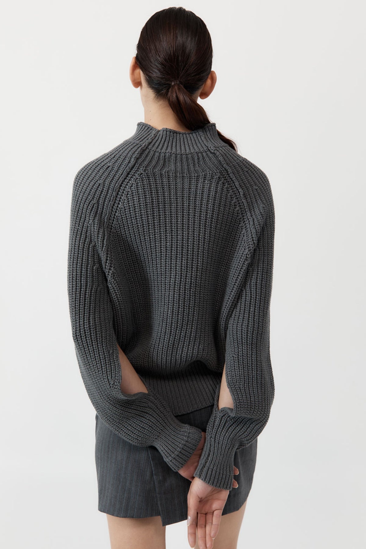 Split Sleeve Jumper - Smoke - 3