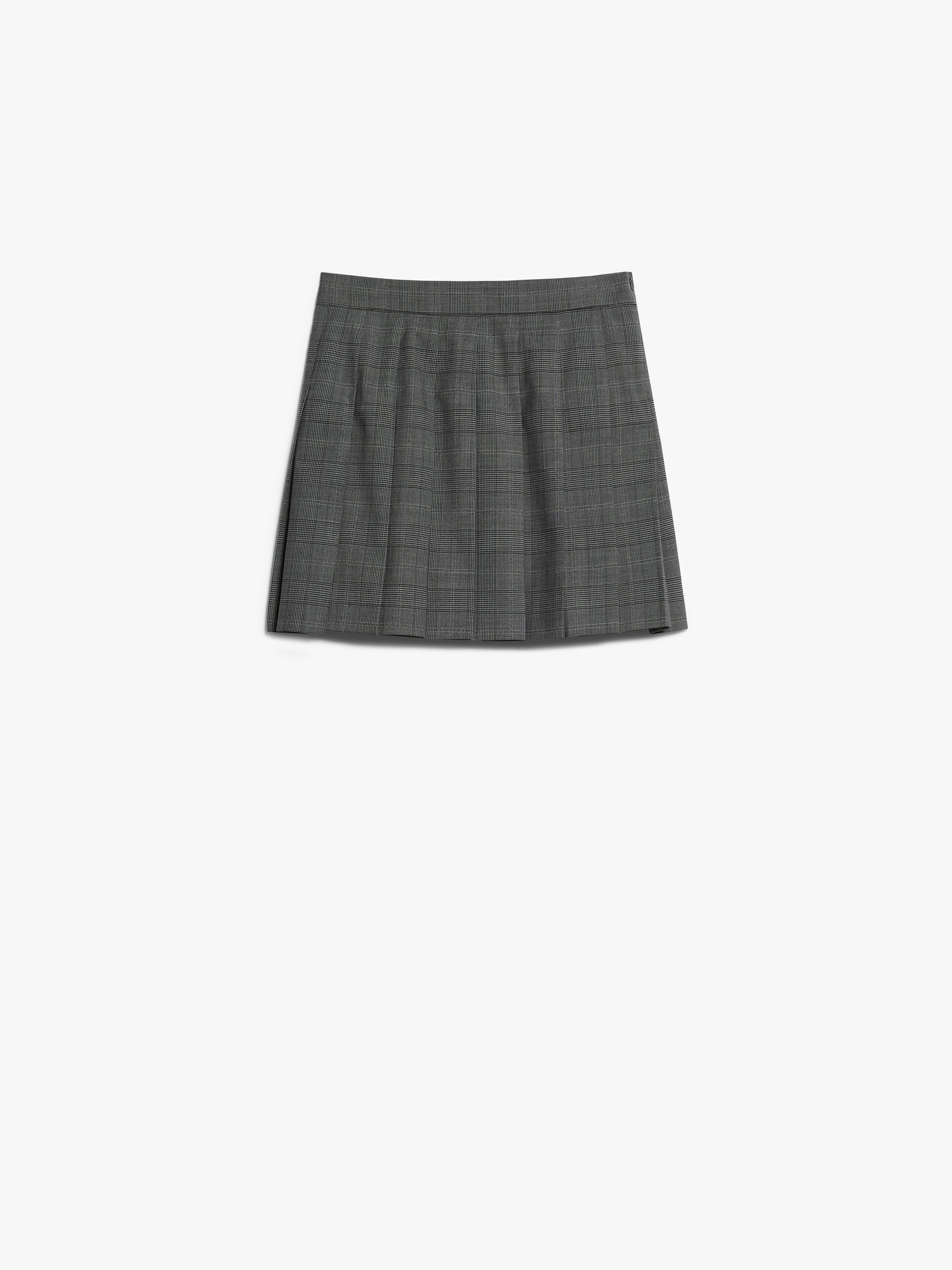ALCUNO Short wool blend pleated skirt - 1