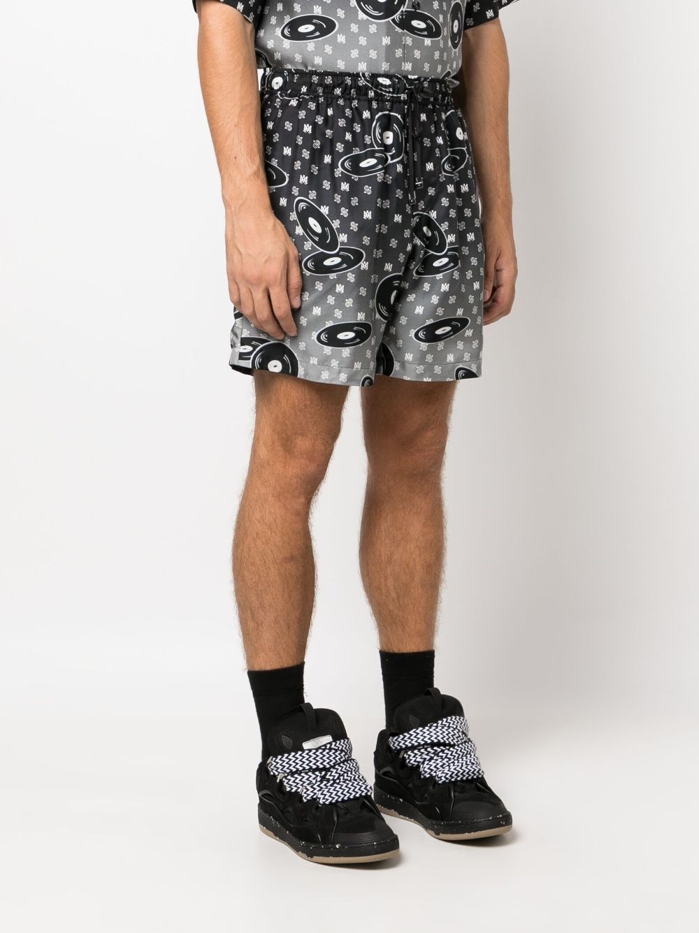 Falling Records silk shorts - 3