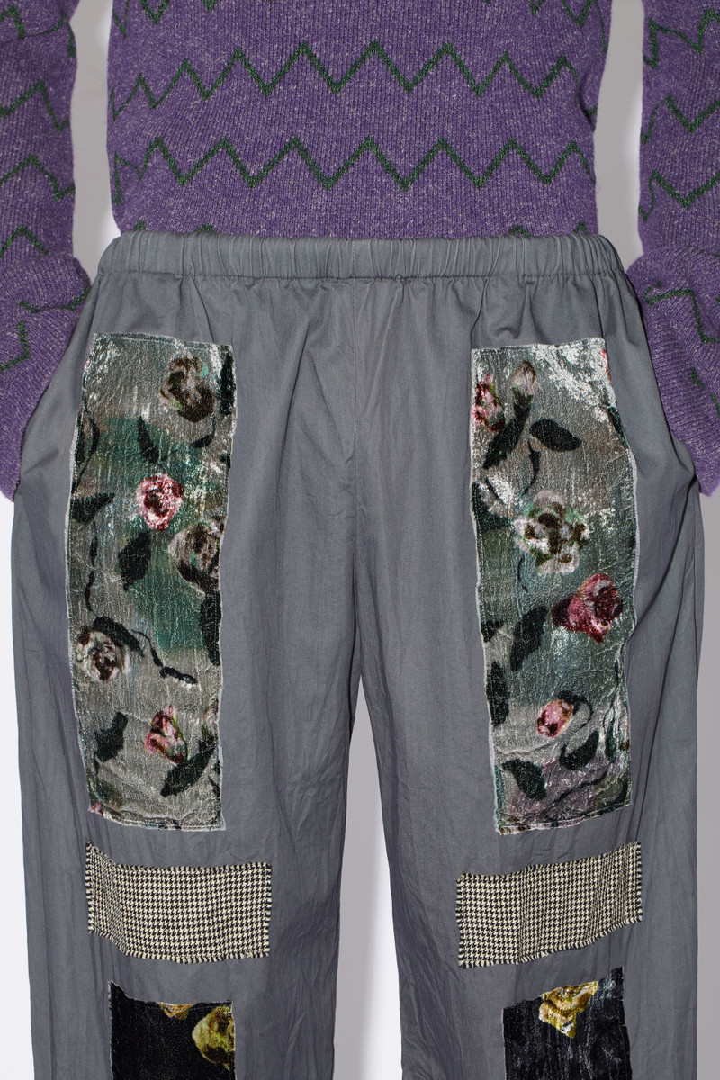 Loose fit patch trousers - Grey 5