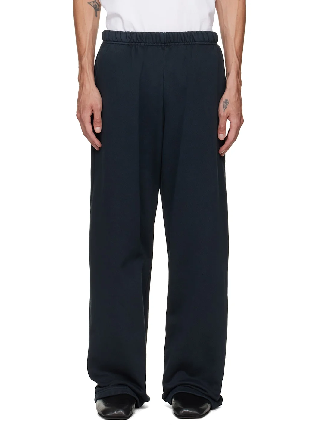 Black Heavyweight Puddle Sweatpants - 1