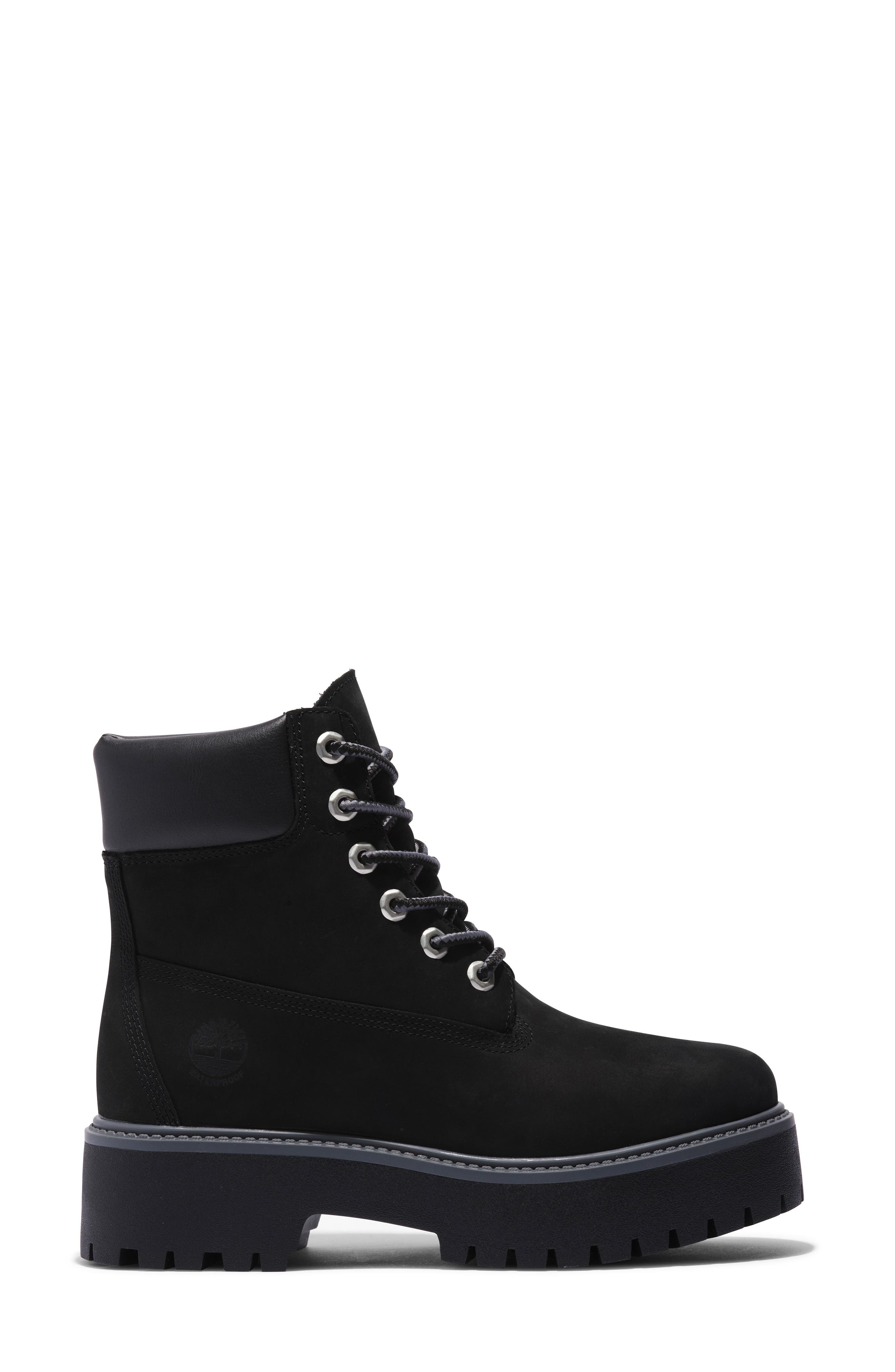 Timberland Stone Street 6-Inch Waterproof Lace-Up Leather Boot in Jet Black at Nordstrom - 2