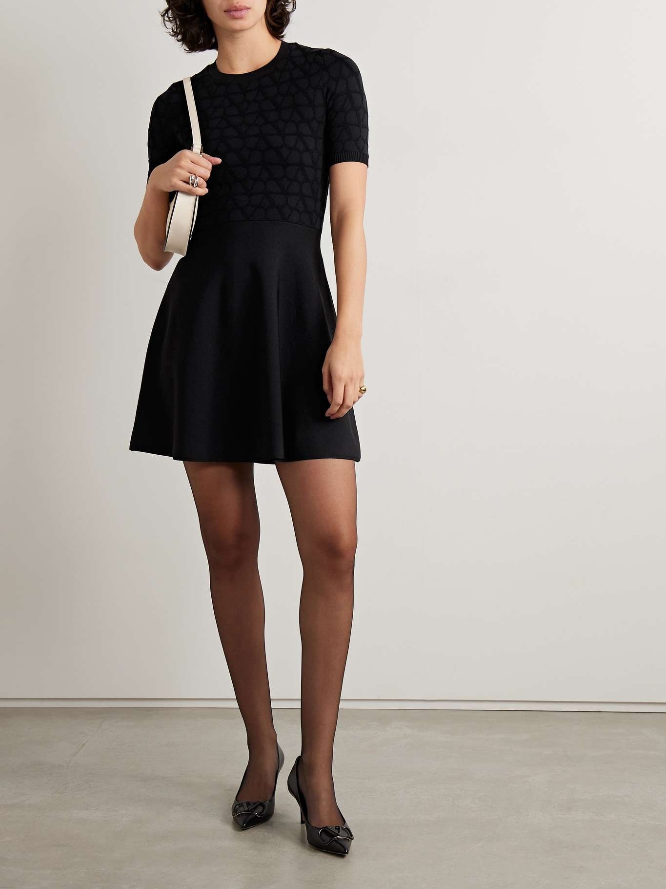 Jacquard-knit mini dress - 2