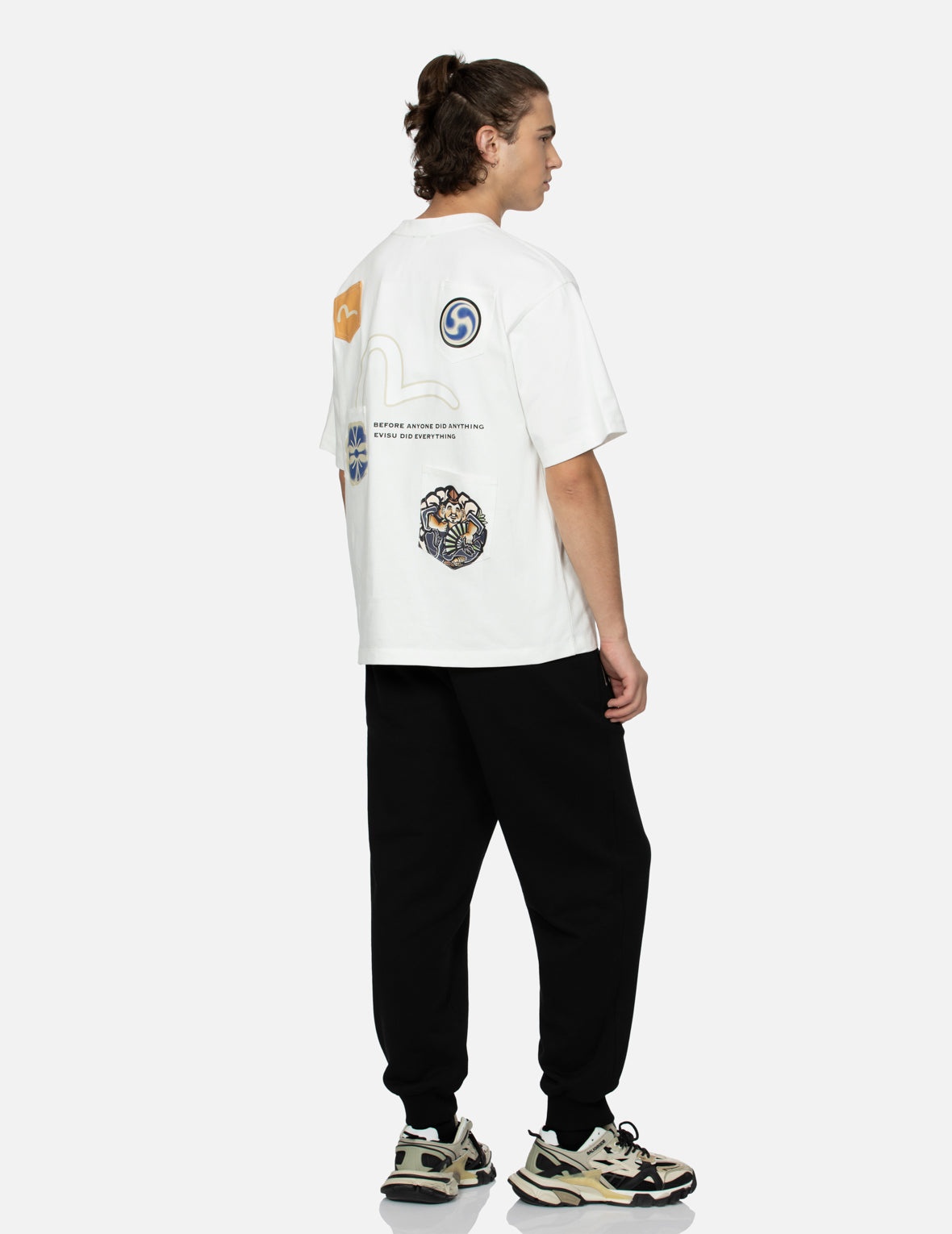 Multi-print and Multi-pocket Relax Fit T-Shirt - 3