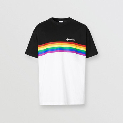 Burberry Rainbow Stripe Print Cotton T-shirt – Unisex outlook