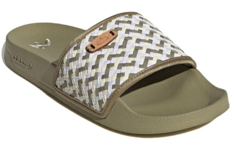 (WMNS) adidas Originals Adilette Lite Slides 'Olive Strata White' FZ5592 - 4