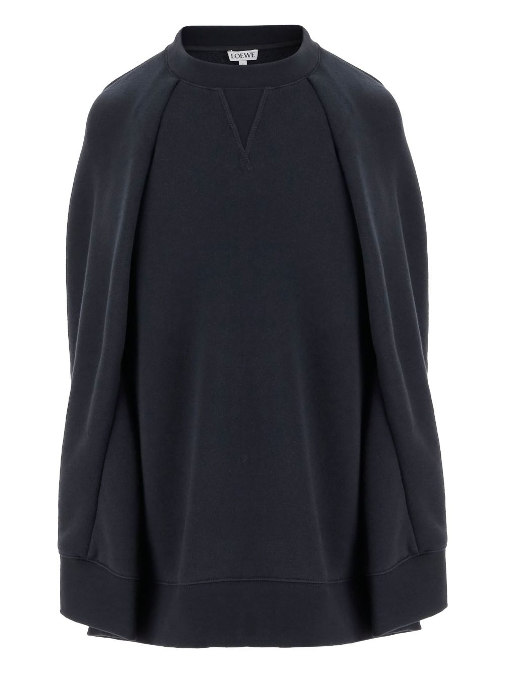 crewneck cape sweatshirt - 1